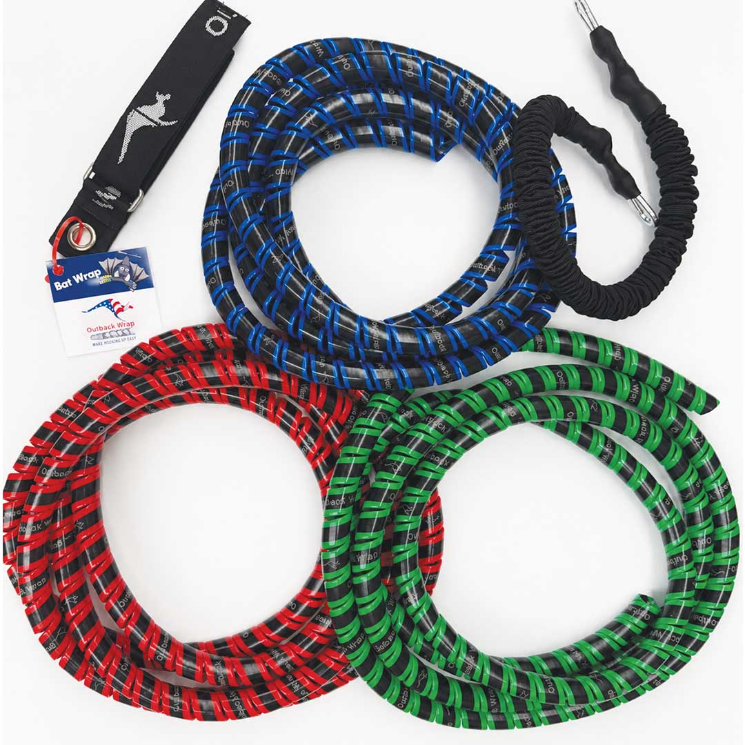 Outback Wrap Truck Identification Kit with color-coded spiral wraps for semi truck air lines, semi truck trailer air lines, and electrical line protection.