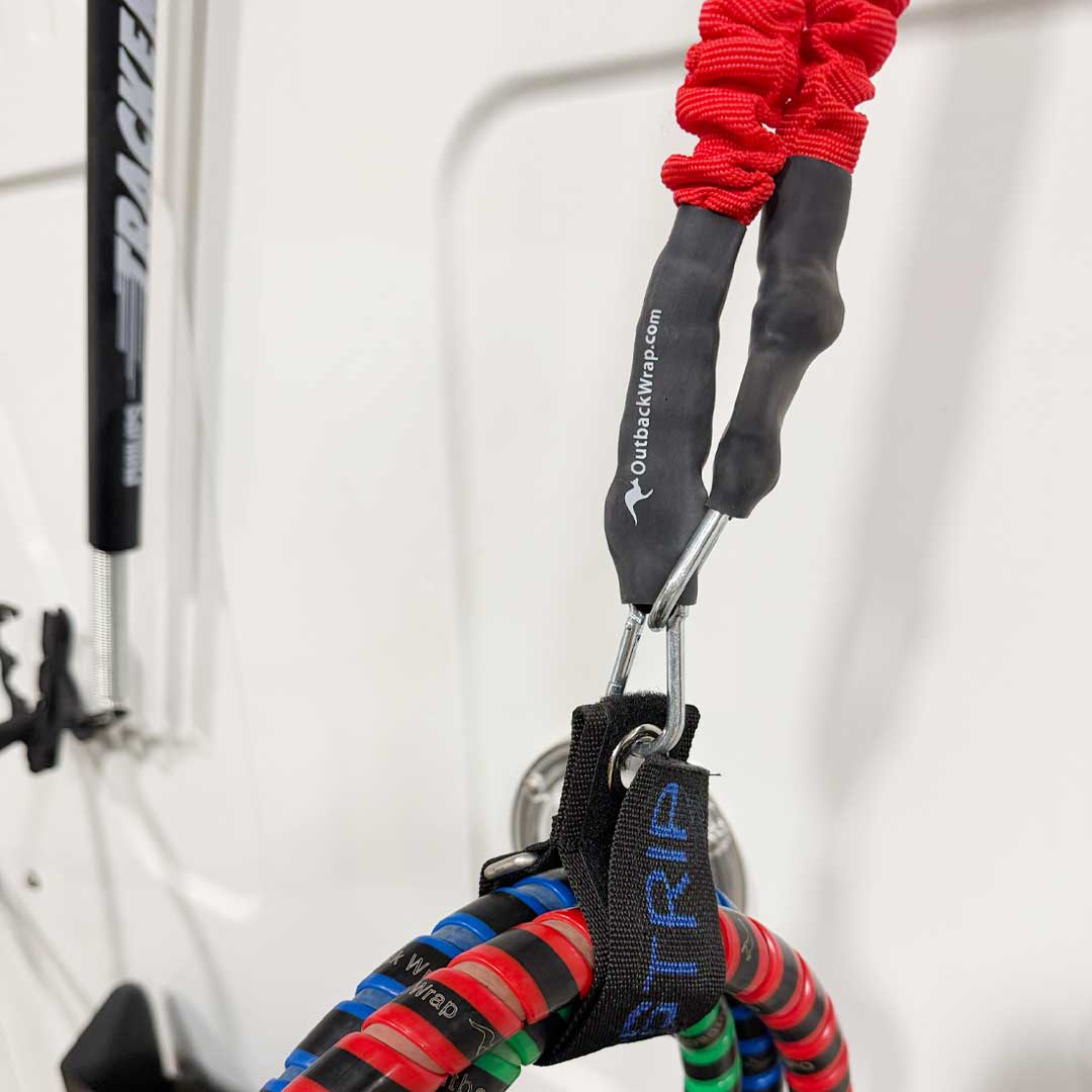 Stretchy Strap with Carabiner Hooks