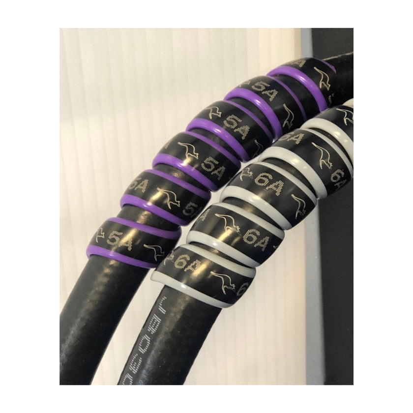 Outback Wrap Hydraulic Hose Markers, 2-Pair Purple/Grey (Remotes 5-6)