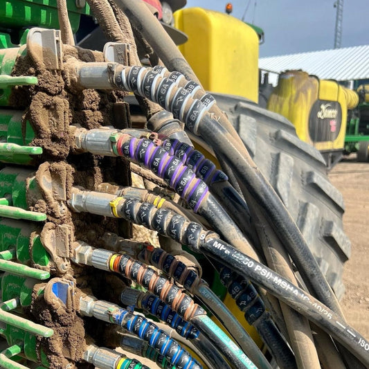 Outback Wrap Hydraulic Hose Markers, 2-Pair Purple/Grey (Remotes 5-6)