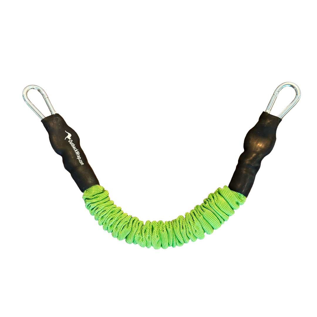 A green 15" Outback Wrap Stretchy Strap