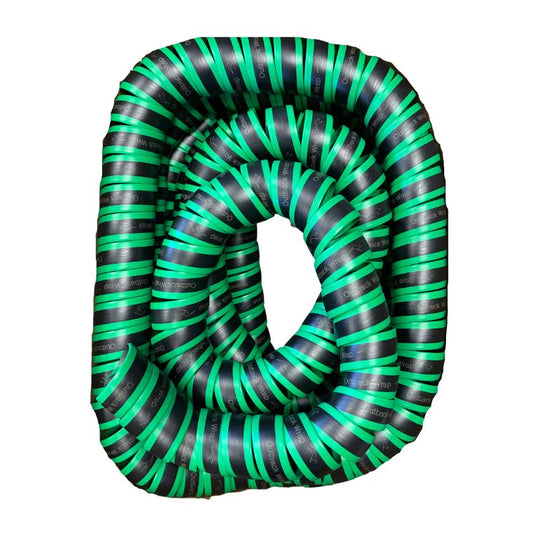 A Hose Honcho (in green), designed to deliver reliable hydraulic hose protection for your toughest equipment and worksites.